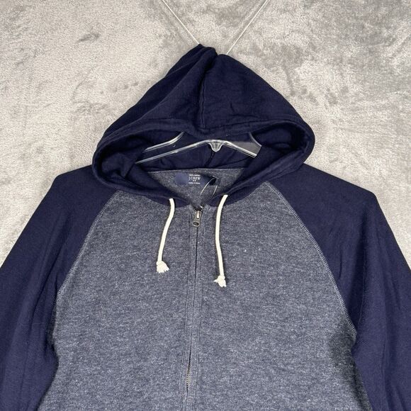 J Crew Sweater‎ Mens XL Blue Zip Up Hoodie Classic Preppy Normcore Classiccore - Picture 5 of 9